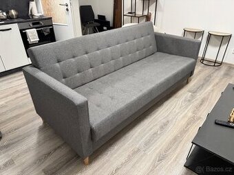 Rozkládací pohovka s úložným prostorem + křeslo