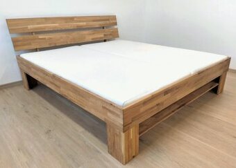 Nová dubová masivní postel dvoulůžko 180x200 cm