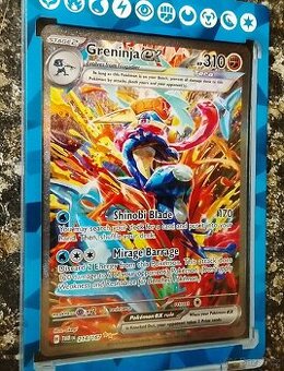 Pokémon vzácná karta Greninja Ex Twilight Masquerade