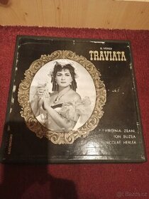 LP soubor tří gramo desek opera LA TRAVIATA