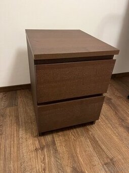 noční stolek MALM komoda se 2 zásuvkami