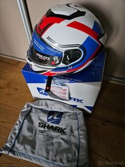 Helma Shark Spartan gt tracker (bílá/modrá/červená/černá)