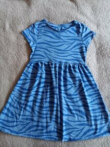 Šaty modré s pruhy vel. 104 cm, 4 roky
