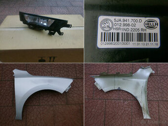 Škoda Rapid lift pravá mlhovka 5JA941700 D - blatník pravý