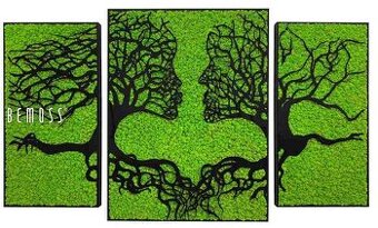 Prodám mechový obraz polibek přírody