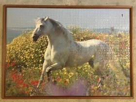 Zarámované puzzle - koně, set 4ks - 1