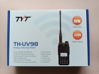 Vysílačka TH-UV98 10W dualband VHF/UHF. Nové. 2 ks