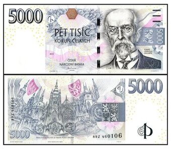 Česká republika - 5000 Korun bankovka, 2023, UNC