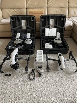 2x Dron Dji Inspire + spousta profi vybavení