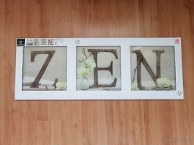 Skleněný 3 dílný obraz ZEN