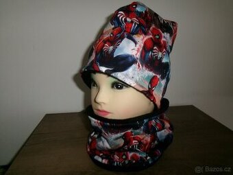 ZIMNÍ ČEPICE S NÁKRČNÍKEM SPIDERMANN 51-55CM