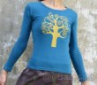 Petrolejové tričko se stromem