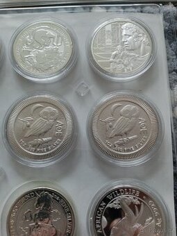 1 Oz a 2 Oz stříbrné a meď investiční mince