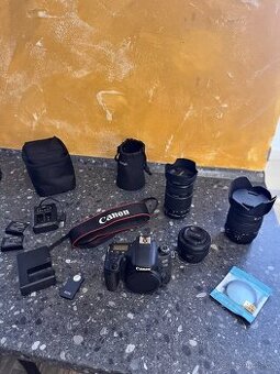 Canon eos 77d + 3 objektivy aj.