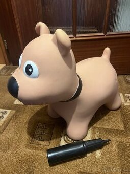 Gumové hopsadlo Hoppimals Skokan pro děti s pumpičkou PEJSEK