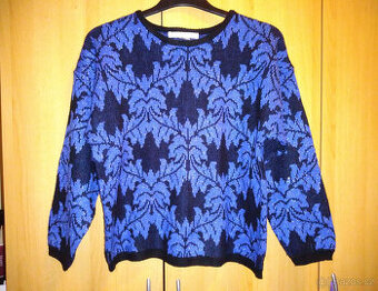 Modročerný svetr - vel. M