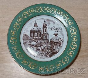 Sběratelský dezertní talíř Praha MZ Czechoslovakia
