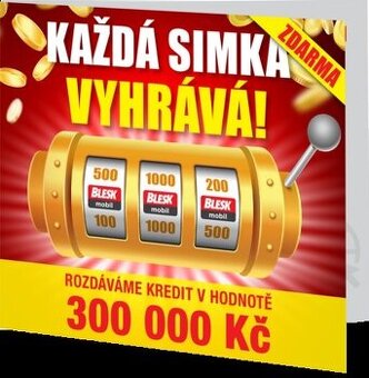 SIM karta vyherní BLESKmobil  3x