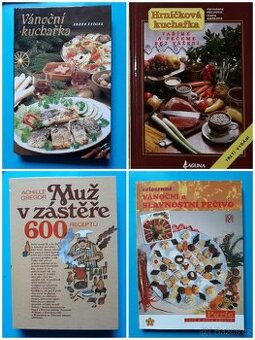 Knihy - kuchařky, vyšívání a nápady do bytu