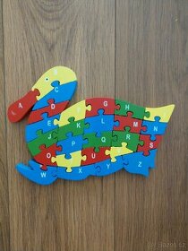 Dřevěné puzzle kachna