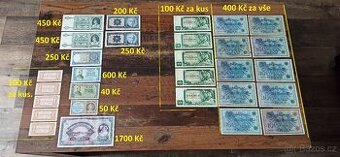 Bankovky a státovky ČSR, Slovenský Štát, Německo.
