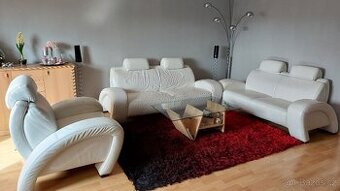 Kožená sedací souprava + obývací nábytek