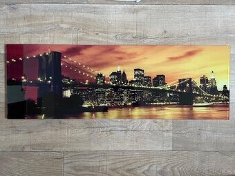 Skleněný obraz na stěnu New York 90x30cm