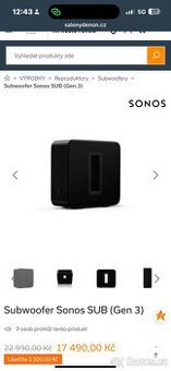Sonos subwoofer 3 gen