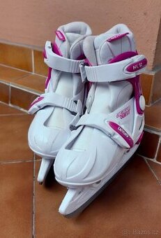 Dívčí lední brusle s nastavitelnou velikostí 29-32