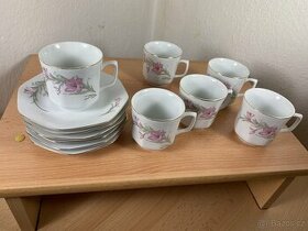 sada šálků s podšálky 6 ks čínský porcelán