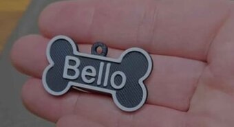 Psí známka ve tvaru kosti