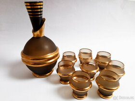 Likérová sada – kouřové sklo