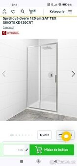 Nový sprchový kout 80x120