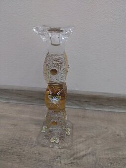 Broušený křišťálový svícen