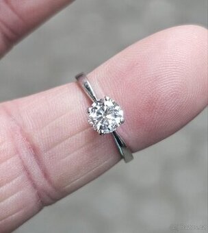 DIAMANTOVÝ PRSTEN 0.80ct. VS1/D GIA TOP CENA
