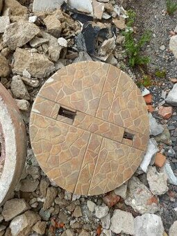 Betonovy poklop s rámem 87cm