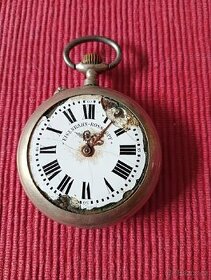 PRODÁM STŘÍBRNÉ KAPESNÍ HODINKY EISENBAHN-ROSSKOPF