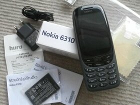 Telefon Nokia 6310 dual SIM, černý, záruční list