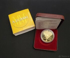 Jubilejný rok 2000 - bimilénium zlatá minca 10 000 Sk - 1