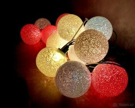 Stará vánoční světýlka Zlatokov, koule - 1