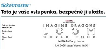 Vstupenky na Imagine Dragons 11.6.