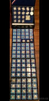 Komplet(94ks) sada stříbrných mincí ČSL - Proof 1954-1993