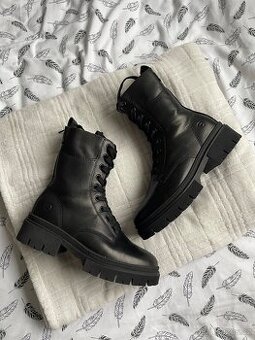 Krásné dámské kožené zimní boty, vel. 37