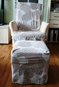 Křeslo s taburetem a potahem - 1