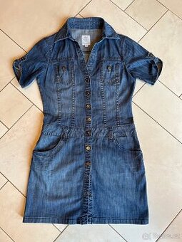 Riflové šaty vel. 36, zn. s.Oliver - TOP