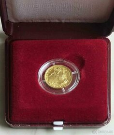 Zlatá mince 1 000 Kč, Karel IV. 1998 bk - Karlštejn