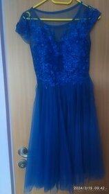 Dívčí společenské šaty modré