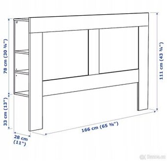 Čelo postele Brimnes IKEA 160x200