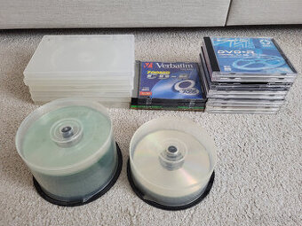 Nové prázdné CD a DVD 56ks