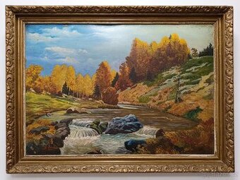 Obraz Josef Heryč, Podzimní peřeje, olej 62x85